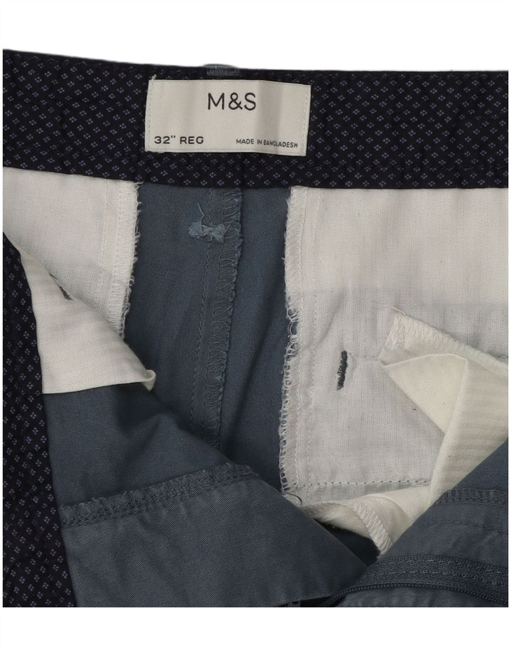 Мужские шорты чинос Marks & Spencer W32, средний синий хлопок