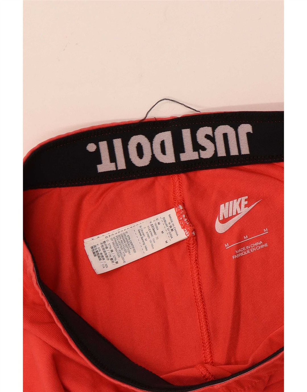 Женские леггинсы с рисунком Nike UK 14, хлопок среднего красного цвета