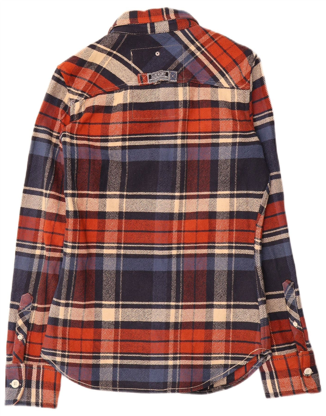 Мужская фланелевая рубашка Superdry, маленькая разноцветная клетка, хлопок