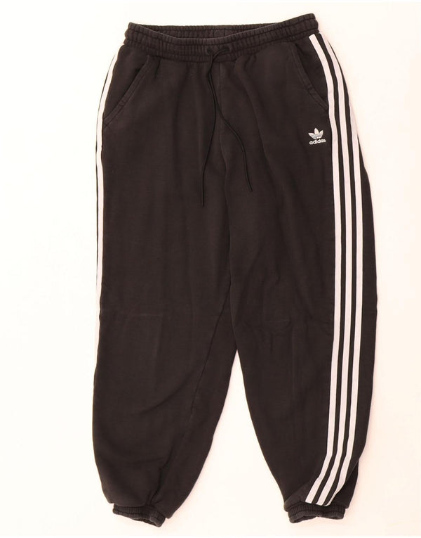 Женские спортивные брюки Adidas Joggers UK 14, средний черный хлопок