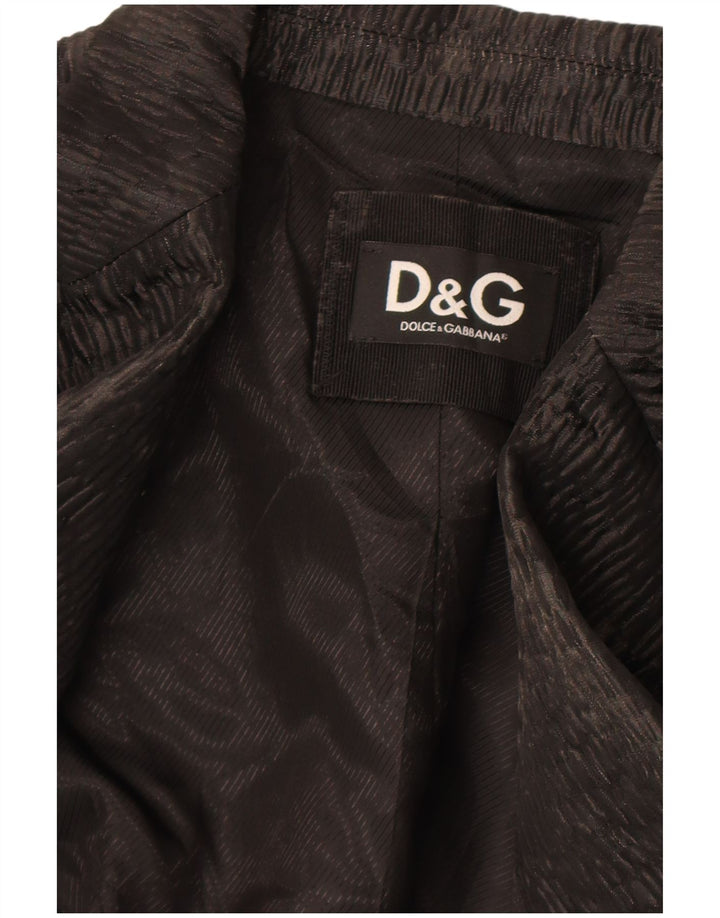 Женский пиджак на двух пуговицах Dolce & Gabbana IT 42, средний черный, полиэстер