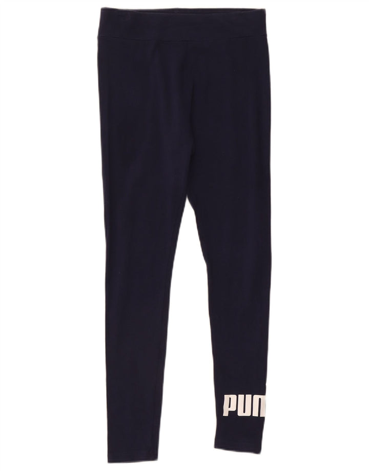 Женские леггинсы с рисунком Puma UK 10, маленькие, темно-синие