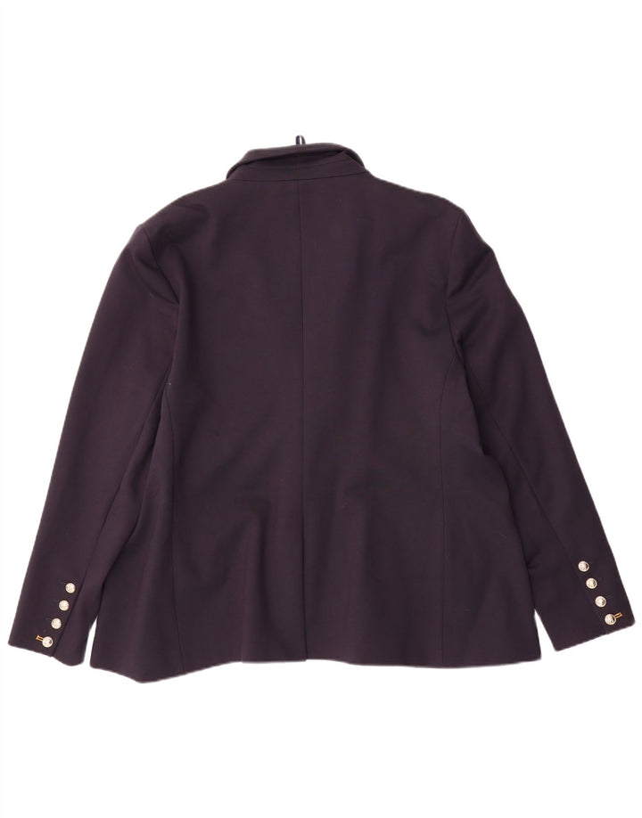Женский пиджак на 2 пуговицах Marks & Spencer UK 22 3XL Темно-синий из вискозы