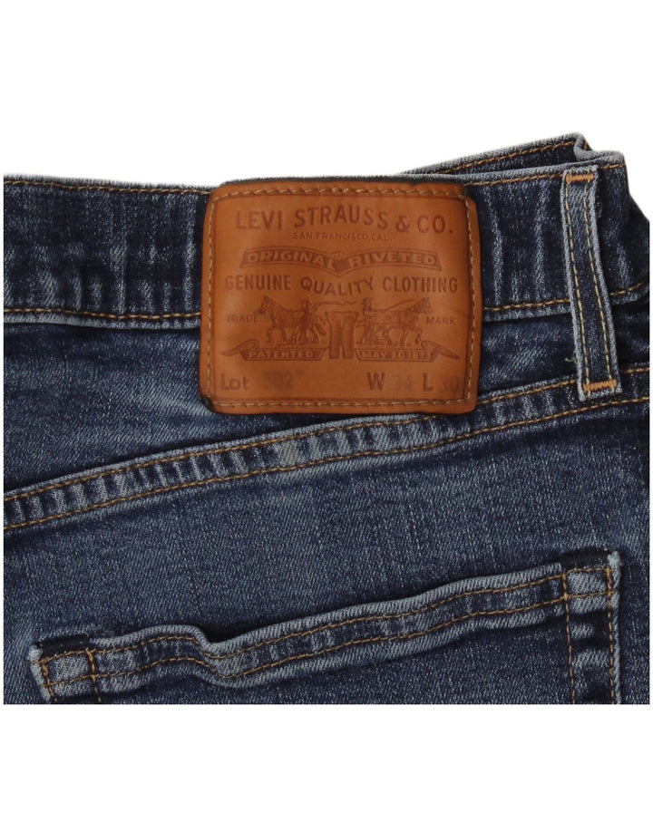 Мужские зауженные джинсы Levi's 502 W34 L30 синие