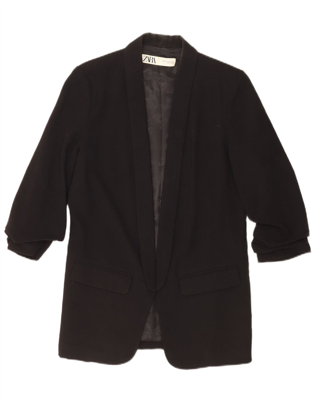 Женский пиджак оверсайз Zara UK 6 XS, черный полиэстер