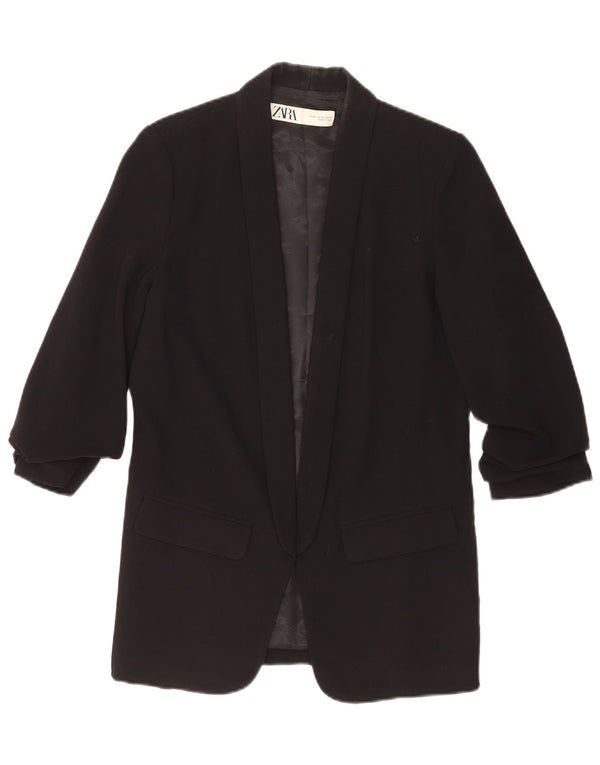 Женский пиджак оверсайз Zara UK 6 XS, черный полиэстер