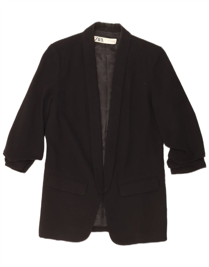 Женский пиджак оверсайз Zara UK 6 XS, черный полиэстер