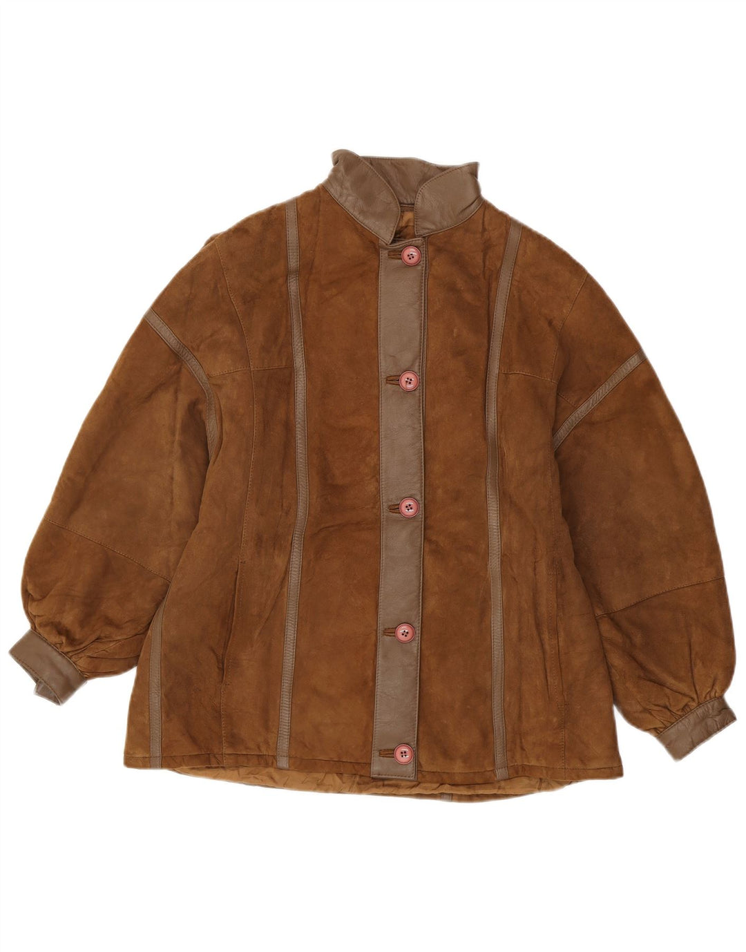 Винтажная женская замшевая куртка оверсайз IT 42 Medium Brown