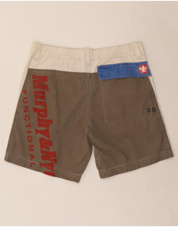 Мужские повседневные шорты с рисунком Murphy & Nye W32, средний белый хлопок с цветными блоками