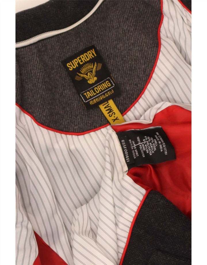 Женский пиджак Superdry на 2 пуговицах UK 6 XS, серая шерсть
