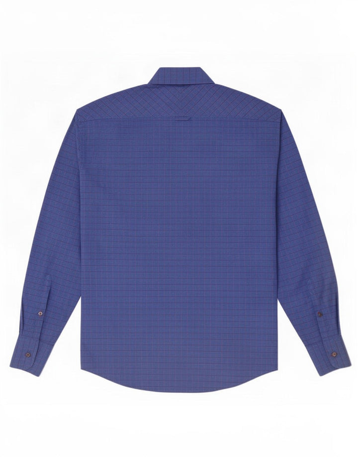 Мужская рубашка Ben Sherman, хлопковая синяя клетка среднего размера