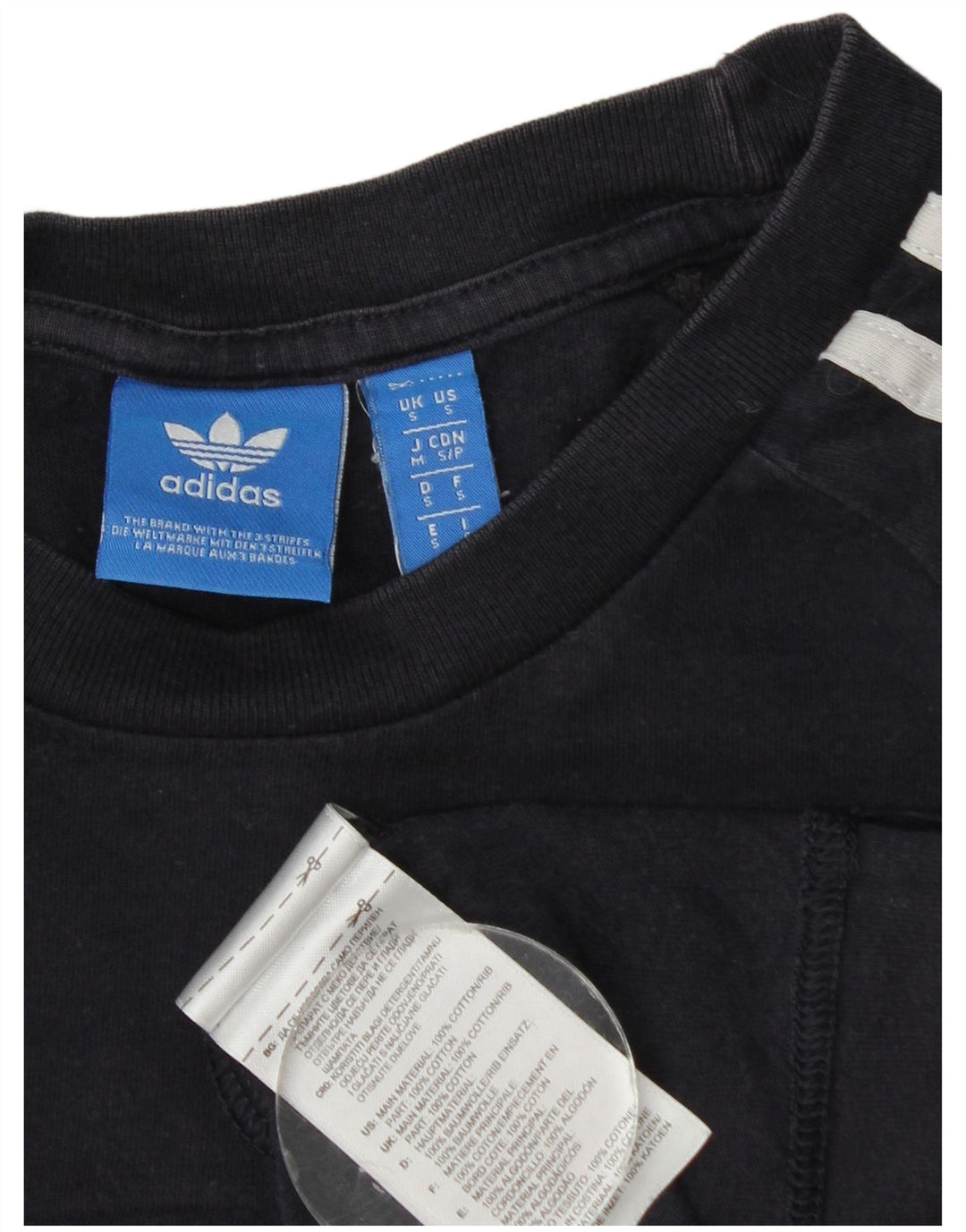 Adidas Мужская футболка Top Small Темно-синий Хлопок