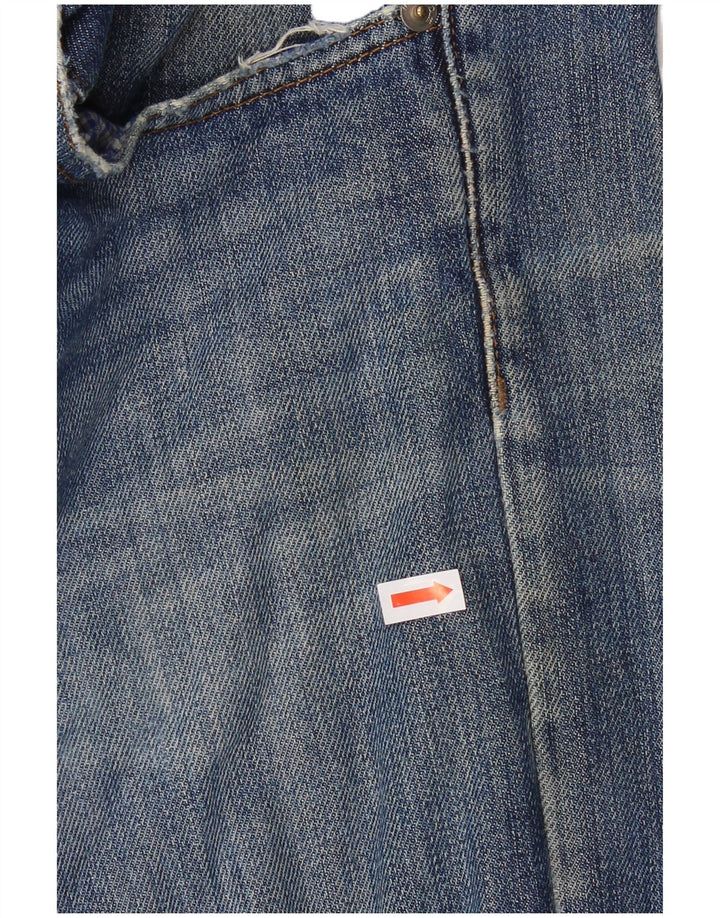 Мужские потертые прямые джинсы Massimo Dutti EU 42, большие W32 L29, синие