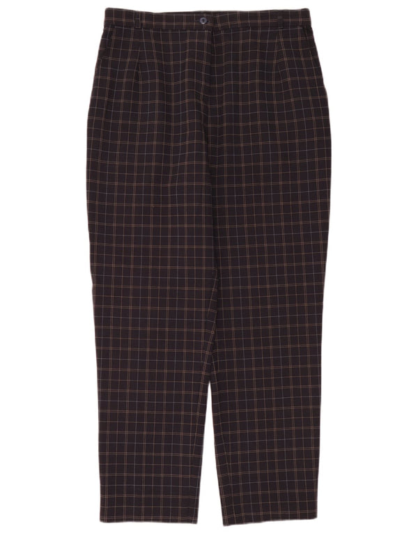 Женские брюки чинос Marks & Spencer UK 14, большие W32 L28, темно-синие в клетку
