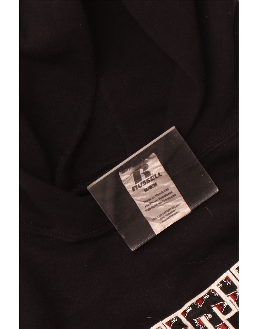 RUSSELL ATHLETIC Женский джемпер с капюшоном с юго-восточным рисунком UK 14, средний черный