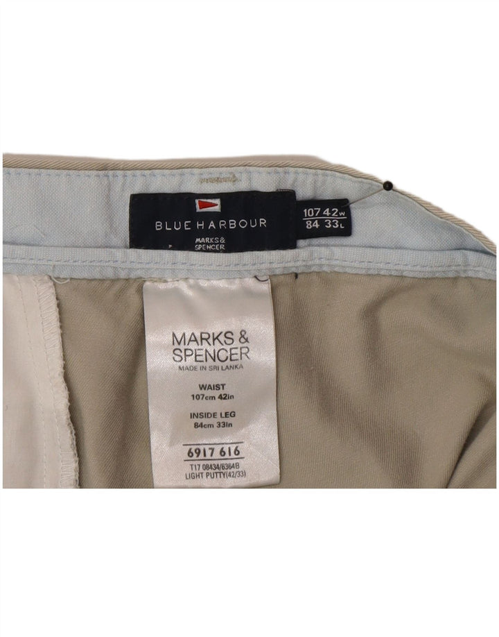 Женские прямые брюки чинос Marks & Spencer Blue Harbor W42 L33 серые