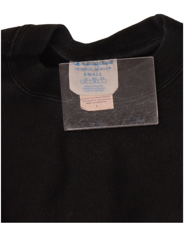 Мужской свитер с обратным плетением Champion, маленький черный хлопковый джемпер
