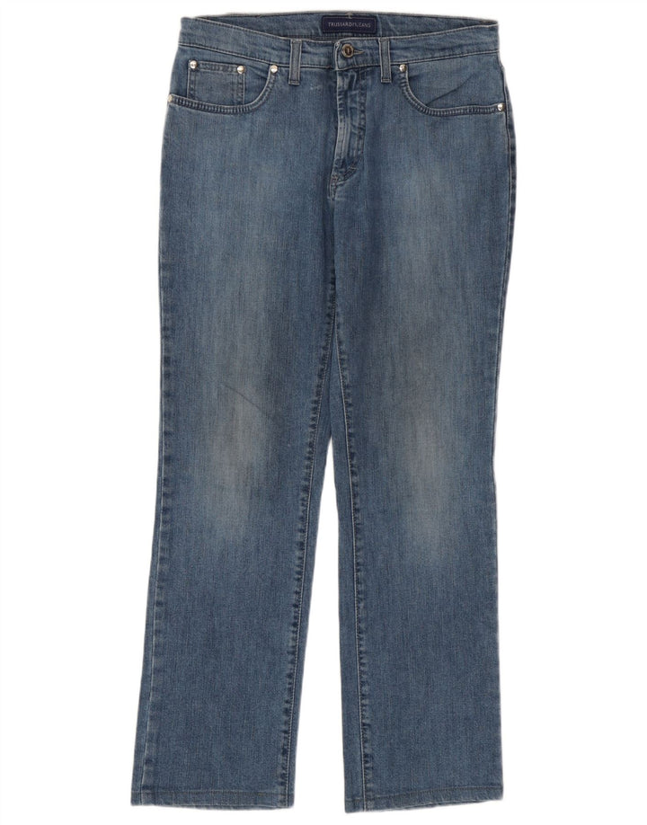 Женские прямые джинсы Trussardi W29 L29 синие, хлопок