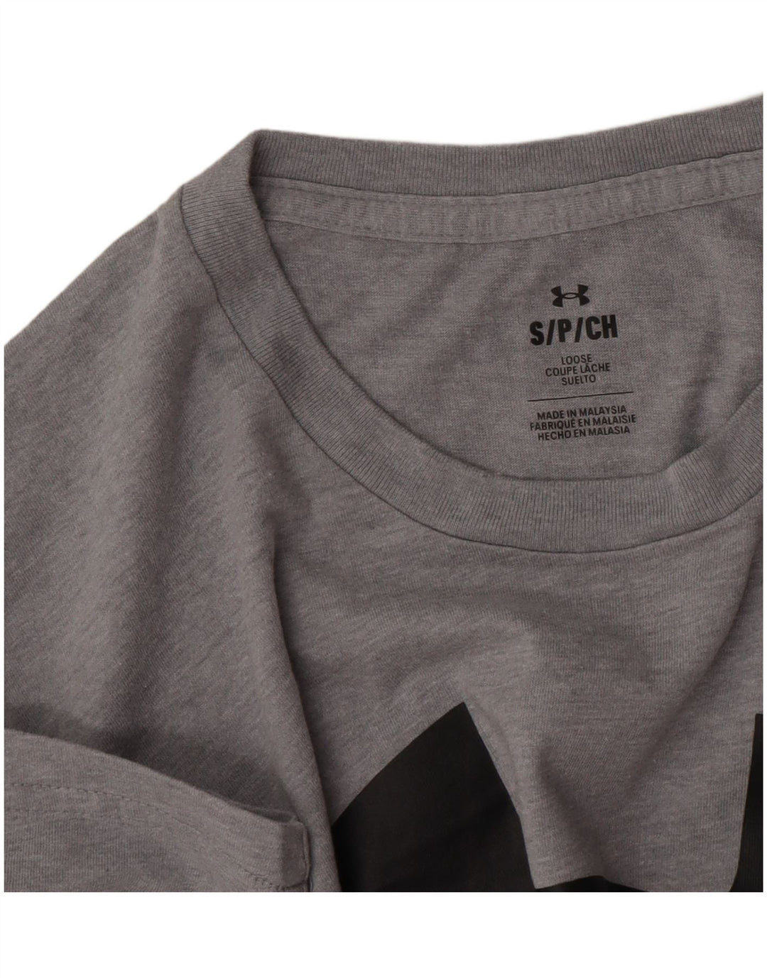Мужская футболка с рисунком Under Armour, маленький серый цвет