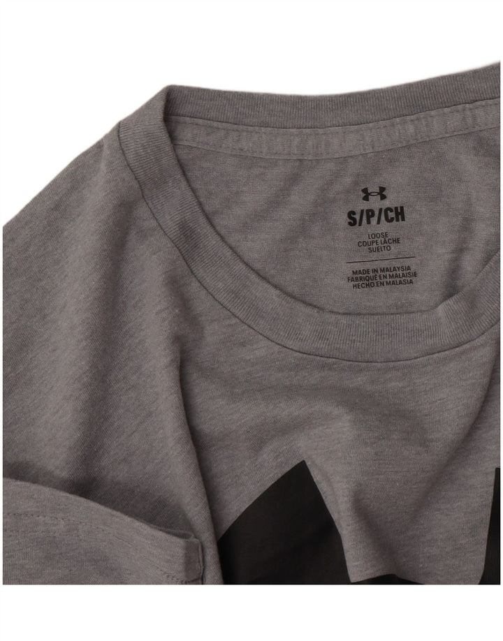 Мужская футболка с рисунком Under Armour, маленький серый цвет