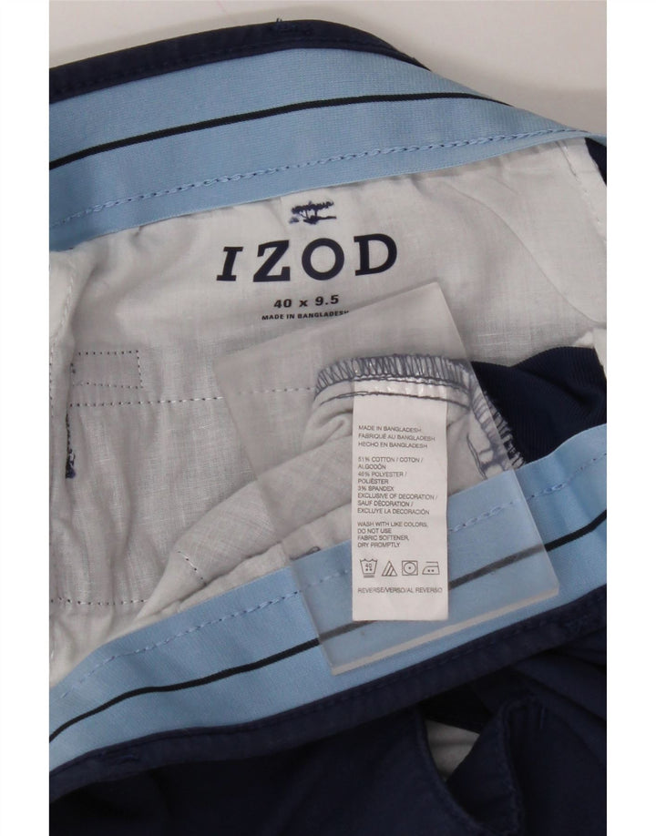 IZOD Мужские шорты чинос W40 XL Темно-синие хлопковые