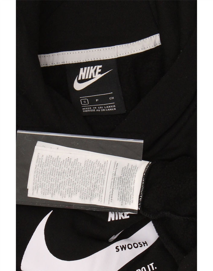 Женский джемпер с капюшоном большого размера с рисунком NIKE UK 10, маленький черный