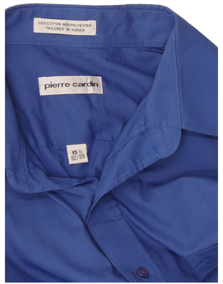 Рубашка мужская PIERRE CARDIN, размер 15, 1/2, средний синий, хлопок