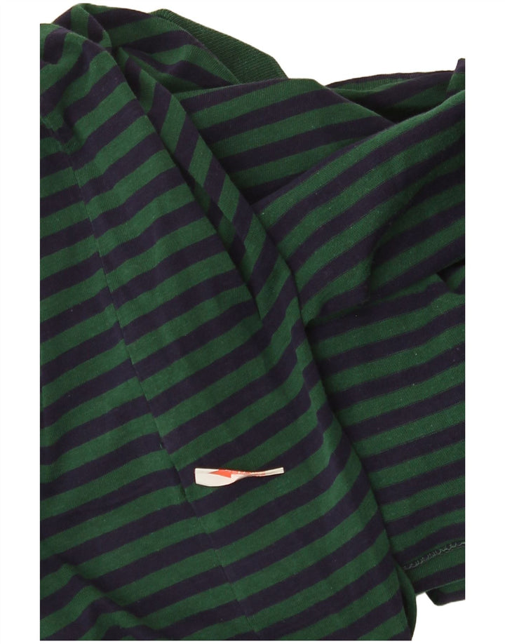 Мужская рубашка-поло Lacoste, размер 4, средний зеленый в тонкую полоску