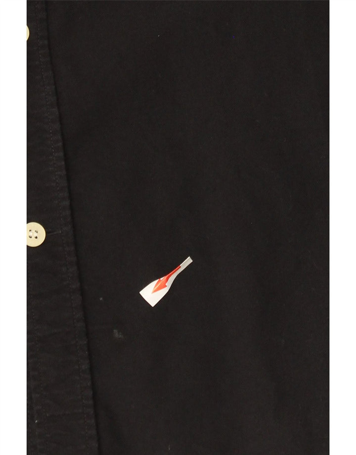 Мужская рубашка Lyle & Scott, большая черная хлопковая рубашка