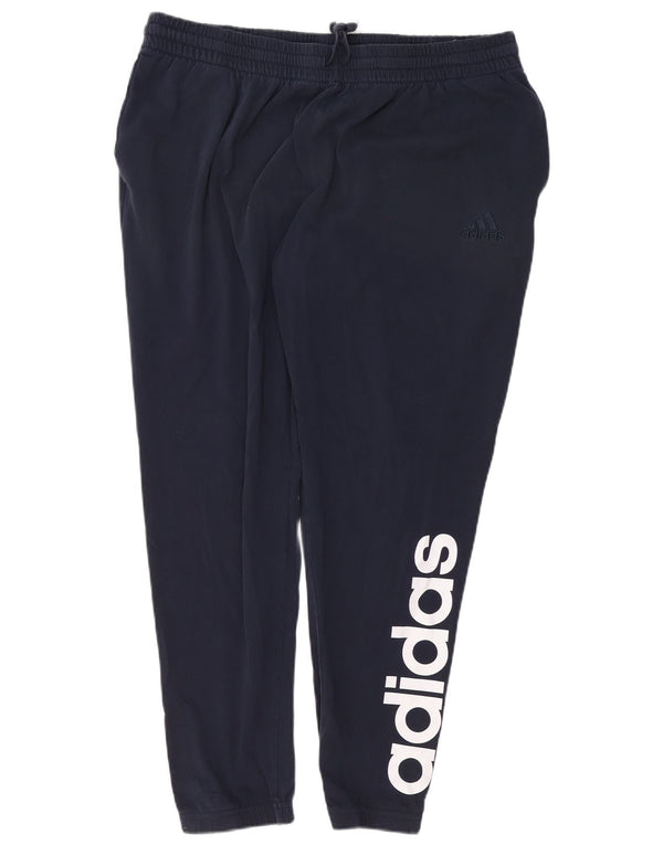 Мужские спортивные брюки Adidas с графическим рисунком, джоггеры 2XL, темно-синие, хлопок