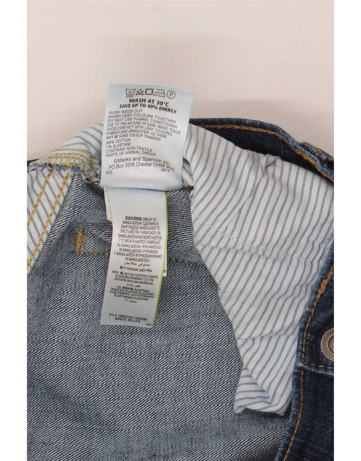 Мужские прямые джинсы Marks & Spencer W38 L33 синего цвета, хлопок