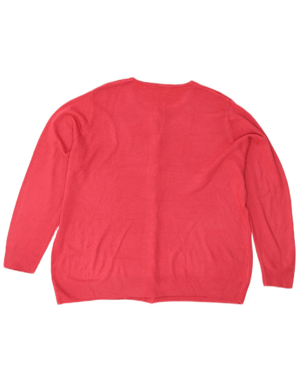 Женский кардиган Marks & Spencer UK 22 3XL Розовый акрил