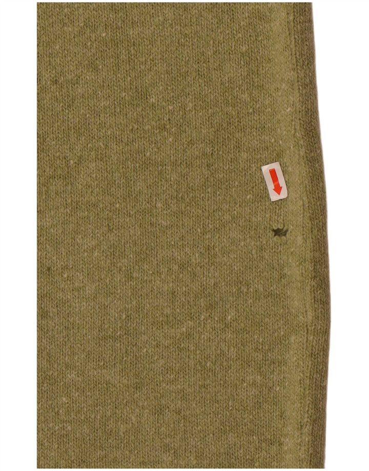 Винтажная женская трикотажная юбка-миди среднего размера W28, зеленая шерсть