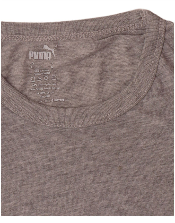 Женская футболка PUMA Top UK 14, большой серый хлопок