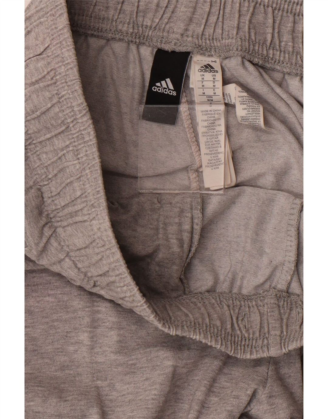 ADIDAS Mens Graphic Tracksuit Trousers Joggers Medium  Grey Cotton
