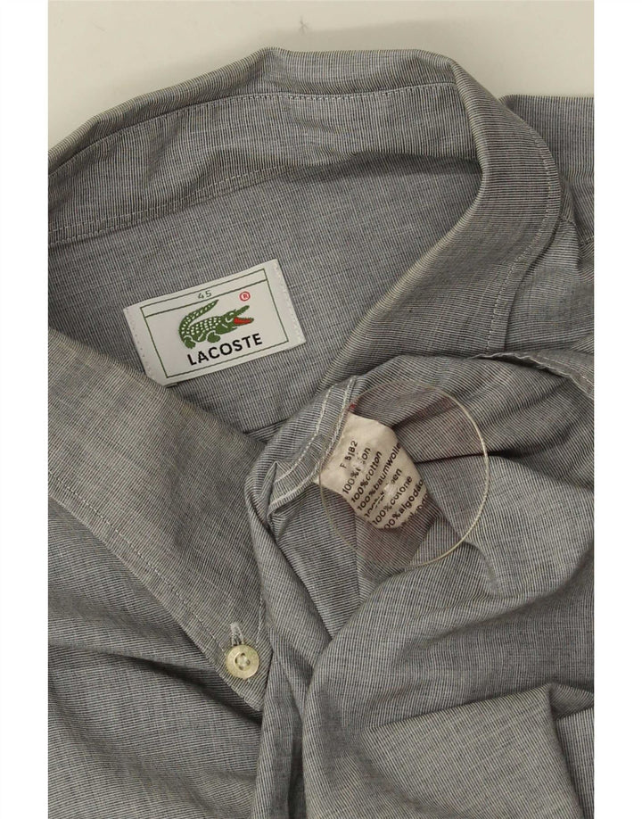 Мужская рубашка Lacoste, размер 45 XL, серая, хлопок