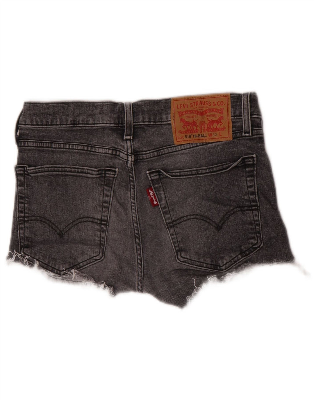 Женские джинсовые шорты Levi's 519 W32, большие серые, хлопковые