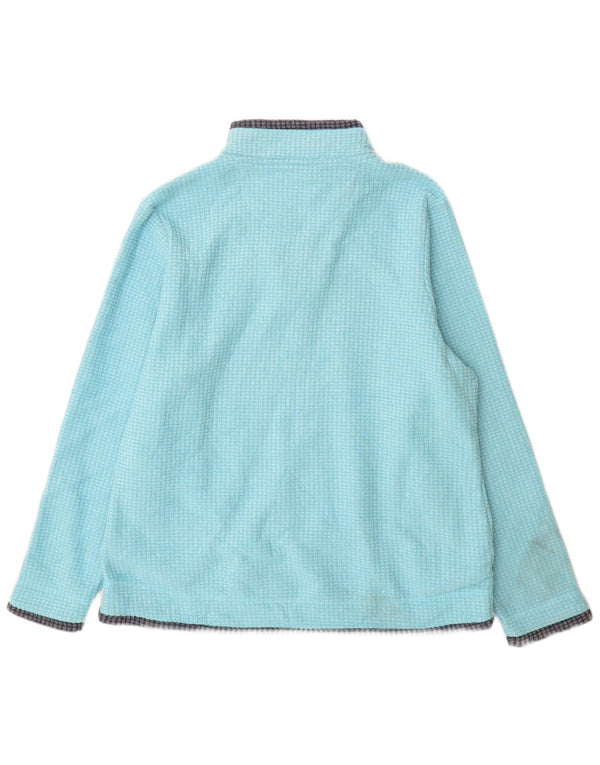 Weird Fish Womens Oversized Zip Neck Fleece Jumper UK 18 XL Blue Polyester