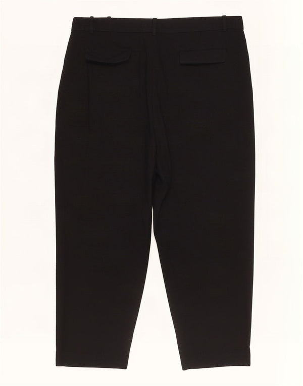 Женские капри свободного кроя с завышенной талией Zara UK 18 XL W32 L24, черные