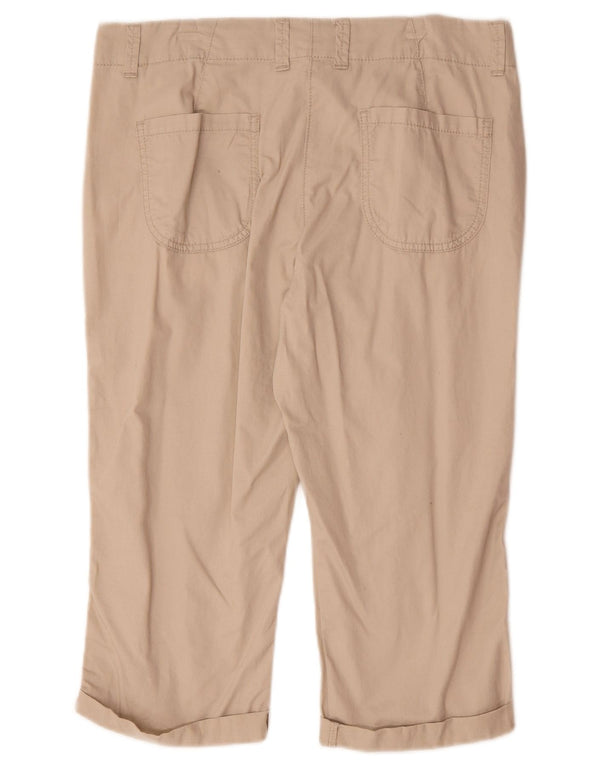 Женские шорты-бермуды Marks & Spencer UK 12 Medium W32 Бежевые хлопковые