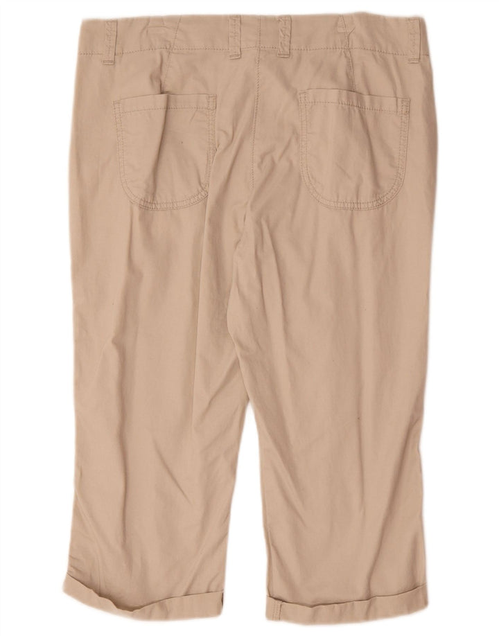 Женские шорты-бермуды Marks & Spencer UK 12 Medium W32 Бежевые хлопковые