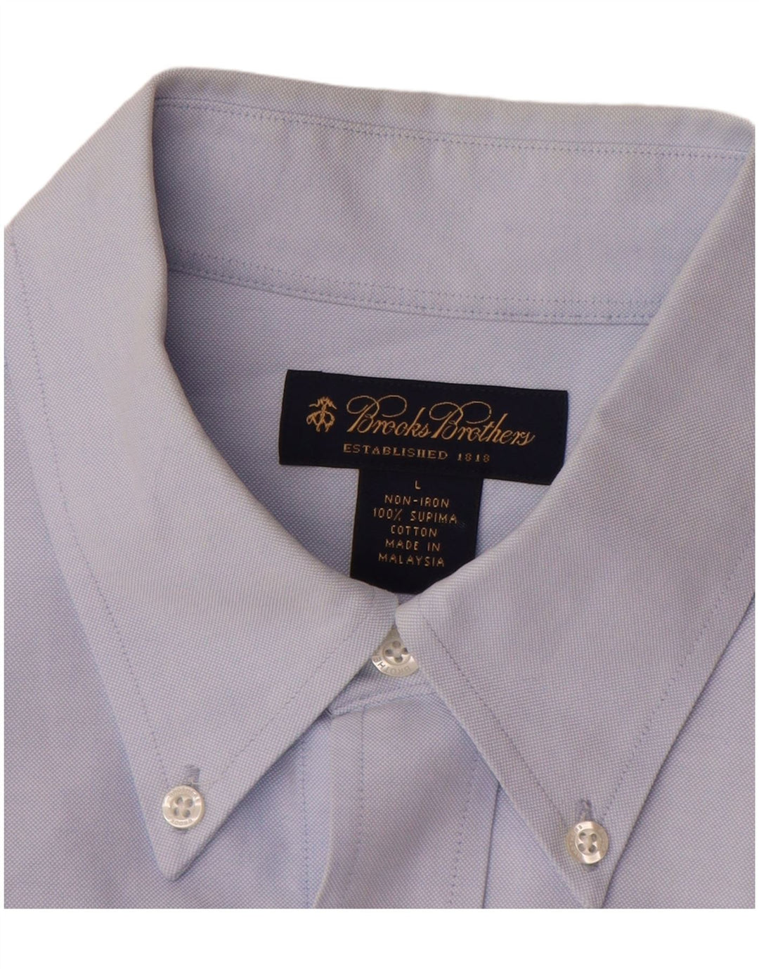 Мужская рубашка Brooks Brothers, большая синяя хлопковая