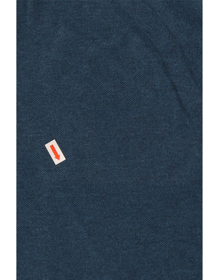 TOMMY HILFIGER Мужская рубашка поло на заказ XL, синяя хлопковая