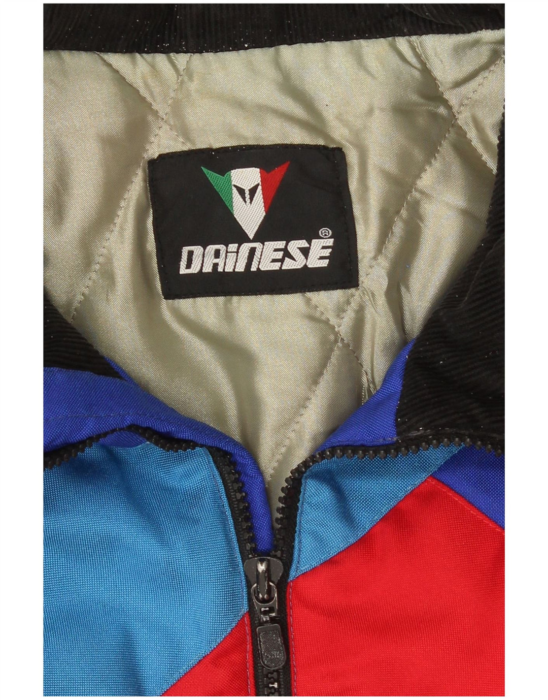 Мужская куртка-гонщик Dainese с графическим рисунком, размер 54, большая синяя с цветными блоками