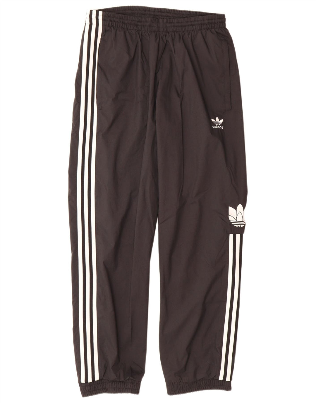 Adidas Мужские спортивные брюки с графическим рисунком Брюки для бега Средний черный полиэстер