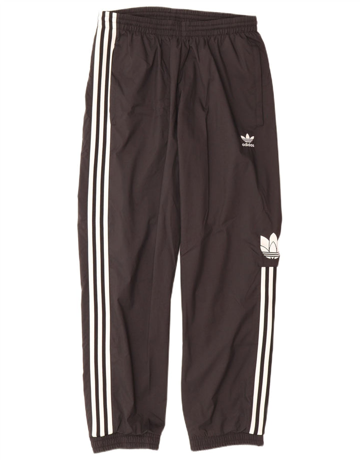 Adidas Мужские спортивные брюки с графическим рисунком Брюки для бега Средний черный полиэстер