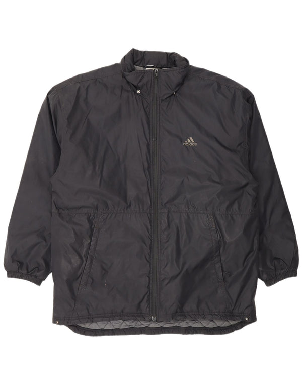 Мужская ветровка свободного покроя Adidas UK 44/46, большой черный полиамид
