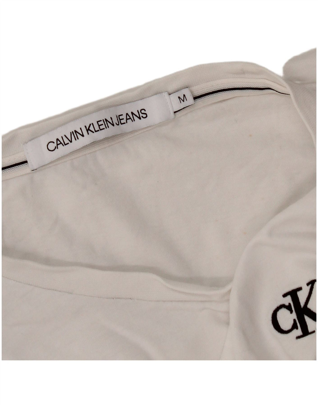 CALVIN KLEIN Женская футболка Top UK 14 Medium White
