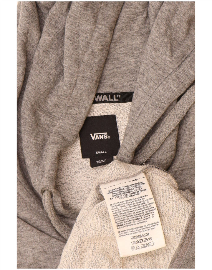 Мужской свитер с капюшоном на молнии Vans, маленький серый, хлопковый
