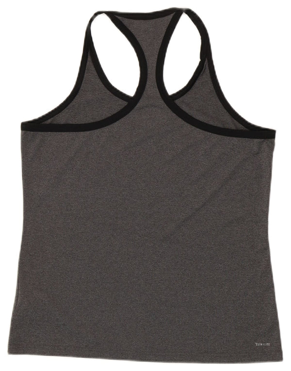 Женский жилет ADIDAS Climalite Graphic Vest UK 12/14, средний серый полиэстер